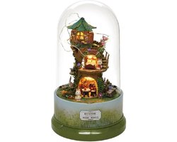 CUTE ROOM – DIY Miniatuur Houten Poppenhuis met Draaiende Muziekdoos in Stolp Bouwpakket – B-027 The Forest Whim