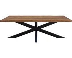 D - Brix - Eetkamertafel Brix Sturdy - Spider - 220 cm - Mangohout - Bruin