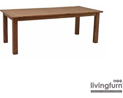 D - Livingfurn - Eetkamertafel DK - Teak Hout - 220x100 cm - Bruin