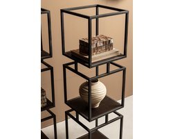 D- Nanci Black Iron Open Cube Cabinet L