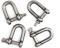 D Ring Beugels van 304 RVS voor Stevige Bevestiging - Set van 4 Stuks voor Meubel- en Tuinprojecten