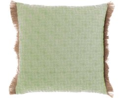 D- Unique Living | Kussen Fero 45x45cm tea green | Kussen woonkamer of slaapkamer