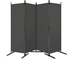 D&A Scheidingswand - Roomdivider - Kamerscherm - Paravan - Binnen En Buiten - Vrijstaande Privacy Schermen - 167 x 177cm - Zwart