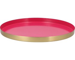 Daan Kromhout - Decoratieve dienblad - Donker Roze/Goud - 33 x 33 x 2,5 cm - Medium - Kandelaar Store