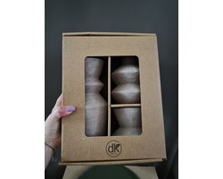 Daan Kromhout Lisboa Brown Bubble Vazen Set van 3 | Decoratieve Keramieken Vazen | Bruin | 11, 16 & 24 cm | Cadeauset in Luxe Geschenkdoos