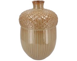 Daan Kromhout - Vaas - Bloemenvaas - Caramel - Keramiek - Mika - Eikel - Herfst - 17x26cm