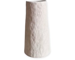 Daan Kromhout - Vaas - Bloemenvaas - Porto - Wit - Keramiek - Robuust - 10x10x20cm