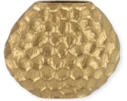Daan Kromhout - Vaas - Jada - Goud - Structure - Ovaal - 24x10x20cm - Keramiek