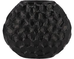 Daan Kromhout - Vaas - Jada - Zwart - Structure - Ovaal - 32x12x26cm - Keramiek