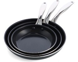 Dagelijkse kost door Jeroen Meus - koekenpannenset 3-delig ø20+24+28cm - inductie - PFAS-vrij