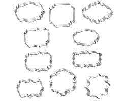 Dailygoods - 10 Stuks Roestvrij Stalen Koekjesvormpjes voor Feestjes