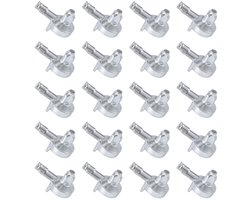 Dailygoods - 20 Zilverkleurige Plankdragerpennen voor IKEA Boekenkast