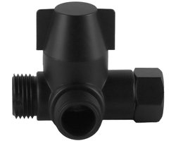 Dailygoods - 3-weg omleidingsklep - Douchekop splitter - Geschikt voor wastafels - Zwart - T-adapter - Waterstroom opties - Betrouwbaar