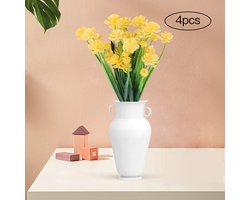 Dailygoods 4 STKS Rode PE-bloemen, Kunstbloem, Vaasstandaard Decor, Woondecoratie Arrangement, Binnen Buiten Duurzaam Ku