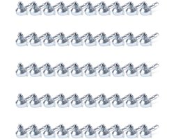 Dailygoods - 50 Stuks Boekenkast Steunen - Zink Legering Plank Steunen voor Ikea Billy Boekenkast