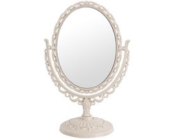 Dailygoods - 7-Inch Tafel Make-up Spiegel met 3x Vergroting - Vintage Ovalen Spiegel voor Badkamer en Slaapkamer