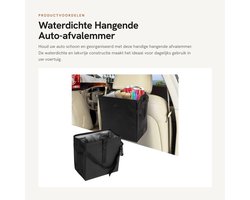 Dailygoods- Afvalemmer Waterdicht - Hangende Auto-afvalemmer - Multifunctionele Afvalzak - Opvouwbaar - Oxford-stof - 24,13 x 13,97 cm - Auto-prullenbak