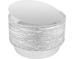 Dailygoods- Aluminium Bakfolie Ronde Trays - Folie Dienbladen - 100 Stuks - Ovenbestendig - Ideaal voor Invriezen - Gerecycled Materiaal - Bakvorm
