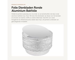 Dailygoods- Aluminium Bakfolie Ronde Trays - Folie Dienbladen - 100 Stuks - Ovenbestendig - Ideaal voor Invriezen - Gerecycled Materiaal - Bakvorm