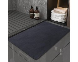Dailygoods - Anti-Slip Badmat Rubber 40x60 cm, Dunne Antislip Badkamermat, Waterafstotende en Snel Drogende Mat, Voor Douche, Bad, WC en Badkamer Vloer (marineblauw)