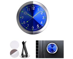 Dailygoods- Autoklok Lichtgevend - Dashboard Klokje - Zelfklevend - Ventilatieclip - Universeel - 4x0,8 cm Kwarts/Legering - Dashboard Klok