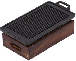 Dailygoods- Barbecue Grill Draagbaar - Grillbakplaat - Houtskool Kachel - Geschikt voor 3-5 Personen - Aluminiumlegering - Afmetingen 31,7 x 15 x 9,2 cm