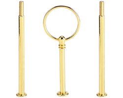 Dailygoods- Cakehouder 3-laags - Etagere goud - Taartstandaard - Serveertoren - Robuust en duurzaam - Geschikt voor feesten