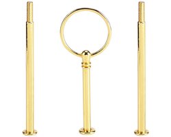 Dailygoods- Cakehouder 3-laags - Etagere goud - Taartstandaard - Serveertoren - Robuust en duurzaam - Geschikt voor feesten