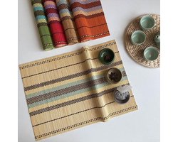 Dailygoods - Dailygoody - Placemats - Handgemaakte Tafelmatten - Wasbaar en Anti-Slip - 45 x 30 cm - Voor Eettafel en Koffie/Thee Pot - Set van 5