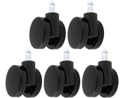 Dailygoods - Dailygoody - Set van 5 Zachte Wielen voor Herman Miller Stoelen - Verus, Lino, Cosm, Aeron