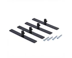 Dailygoods - Daleweo 4 stuks houders compatibel met accessoires KitchenAid planetaria, haken voor organizer onder kasten, garde, deeghaken, ruimtebesparende oplossing voor de keuken, zwart