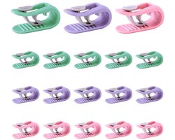 Dailygoods- Dekbedovertrek Clips 18 Stuks - Antislip Bevestigingsmiddelen - Hoge Elasticiteit - Geen Pinnen - Multicolor - Kunststof 5 x 2 x 2,3 cm - Beddengoed Clips