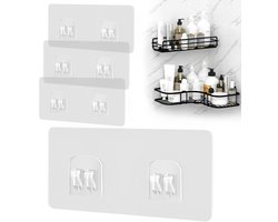 Dailygoods- Douchehaak Waterdicht - Zelfklevende Haak - Transparant Ontwerp - Sterke Plakhaak - Duurzaam Materiaal - 4 Stuks - Wandhaak