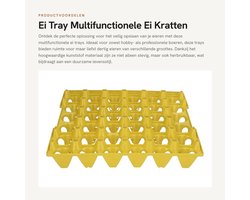 Dailygoods- Eiertray Extra Grote Container - Herbruikbare Eierdoos - Stevige Eierhouder - 30 Cellen - Stapelbaar - Hoogwaardig Kunststof