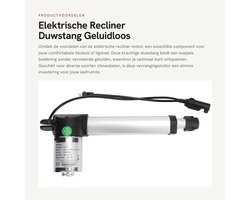 Dailygoods - Elektrische Recliner - Duwstang - Geluidloos - Vervangingsmotor - Praktische Actuator voor Ligstoelen - Geschikt voor Fauteuils