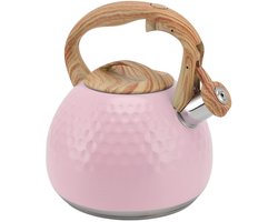 Dailygoods - Fluitende Theeketel 3L - Roestvrijstalen Vintage Waterkoker voor Gas en Inductie