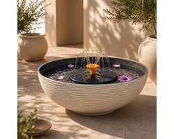 Dailygoods - Fonteinset op zonne-energie voor buiten, 45 cm, ideaal voor tuin en terras