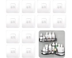 Dailygoods- Haak 12 Stuks - Zelfklevende Haak - Transparante Haak - Waterdichte Haak - Sterke Hechting - Voor Badkamer Accessoires - Wandhaak