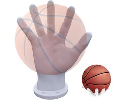 Dailygoods - Handvorm wandhouder, wandhouder voor basketbal, met 4 schroeven en 4 spijkers, 22 x 17 cm, zeer veilig en stabiel voor basketbal, voetbal, volleybal, honkbal, rugby