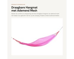 Dailygoods- Hangmatrooster Draagbaar - Mesh Stof - Maximaal Draagvermogen 250 kg - Opbergtas - Ademend - Comfortabele Ervaring - Hangmat