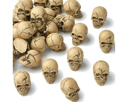 Dailygoods- Hars Schedel Beeldjes Set van 30 - Miniaturen - Halloween Ornamenten - Spookachtige Decoratie - 3 Stijlen - Kantoor/Bureau Decor