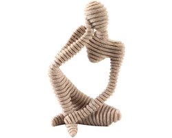 Dailygoods- Harsbeeld Groot Kunstornament - Abstract Denkerbeeld - Modern Beeldje - Decoratie voor Thuis/Kantoor - Milieuvriendelijk Materiaal - Ontspannend Visueel Effect - Beeldhouwwerk