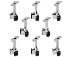 Dailygoods- Hoekkaststeun Heavy Duty - 8 Stuks - Zinklegering - Beugel 90° - Garderobe Accessoires - Kleding Rail Flens - Kledingstangbeugel