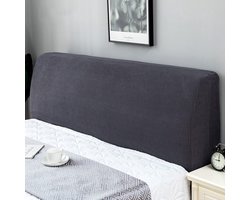 Dailygoods - Hoofdbordbekleding - Stretch Hoofdbordhoes - Duurzaam en Waterbestendig - Grijs - Beschermhoes voor Hoofdbord - Geschikt voor Bedhoofdbor...