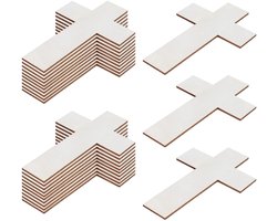 Dailygoods- Houtuitsparing 36 Stuks - Houten Decoratie Figuren - Doe-Het-Zelf Projecten - Bruiloft Versieringen - Cadeaulabels - Uniek Ontwerp