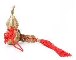 Dailygoods- Hu Lu Gourd - Decoratie Woonkamer - Decoratieve Tafellampen - Feng Shui - Messing - Uniek Vakmanschap