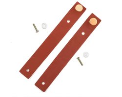 Dailygoods- Kastknop Hoogwaardig Leer - Lederen Handgreep - Meubelknop - Dressoir - Roestvrij Staal - Eenvoudig te Installeren - Ladehandgreep