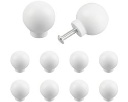 Dailygoods - Kastknoppen - Multifunctioneel - 8 stuks - Witte ronde
