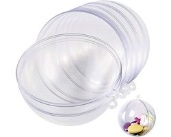 Dailygoods- Kerst Ornamenten Set van 40 - Doorzichtige Plastic Vulbare Ballen - Decoratie Ballen - DIY Craft - Bruiloft Party Decor - Hanglus Op Elke Bal - Decoratieballen