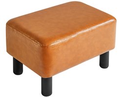 Dailygoods - Kleine voetenbank van PU leer - Moderne voetsteun voor woonkamer en slaapkamer